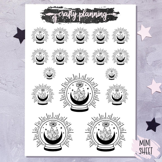 Crystal Ball Moon - Mini Sticker Sheet