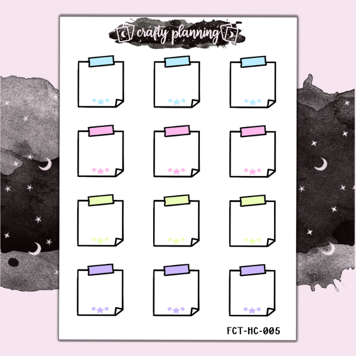 Hobonichi Cousin Sticky Notes - Mini Sticker Sheet