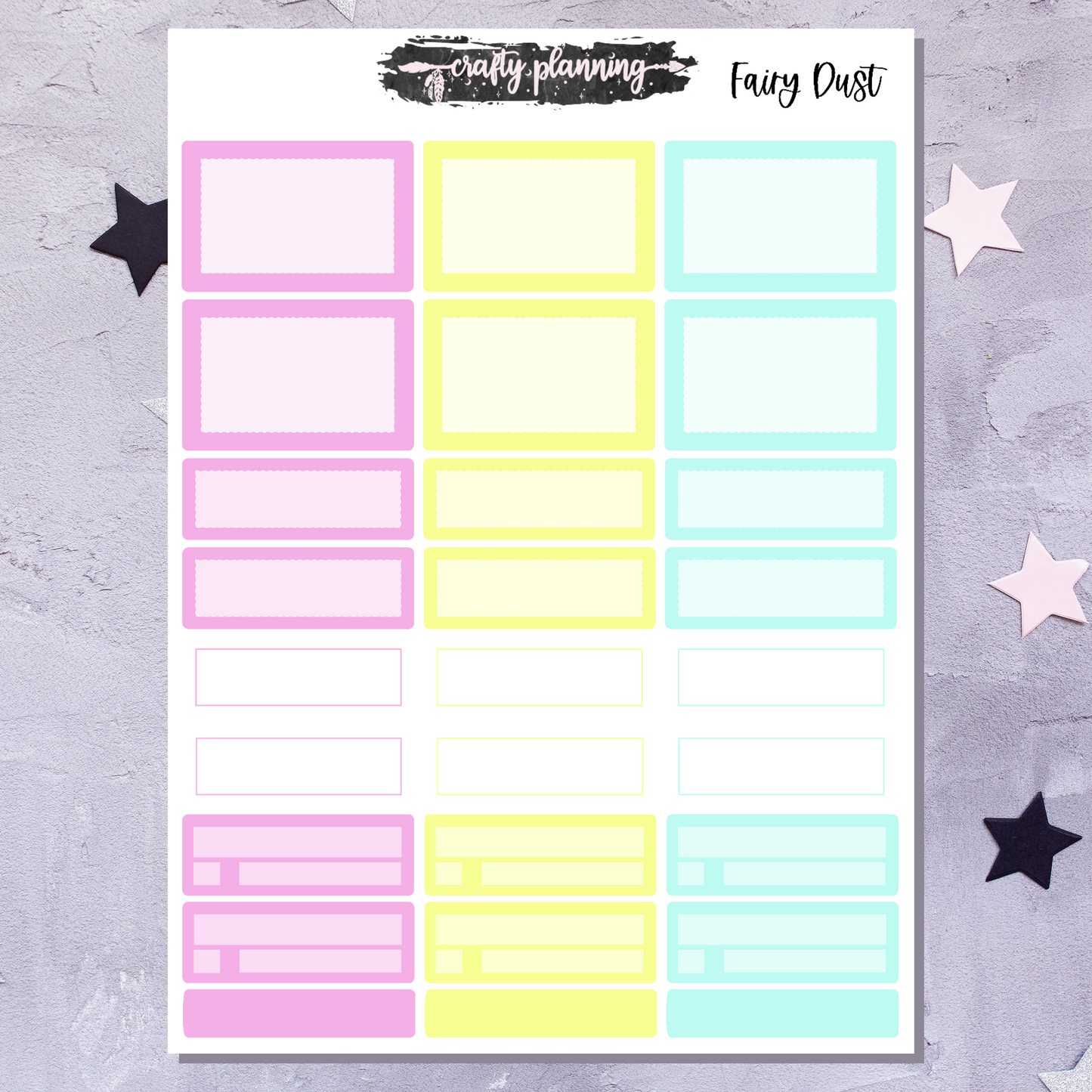 Fairy Dust - A La Carte - Weekly Vertical Planner Kit