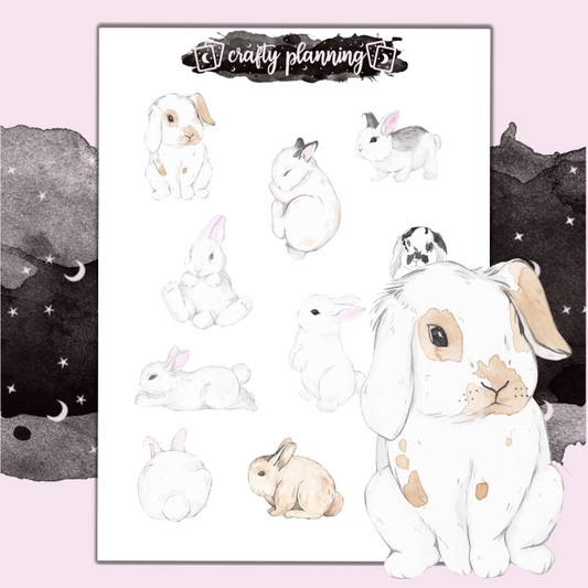 Bunnies - Mini Sticker Sheet