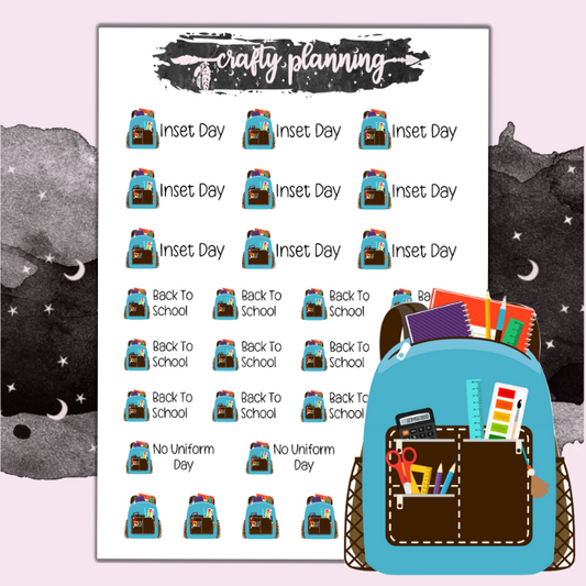 School Backpacks - Mini Sticker Sheet