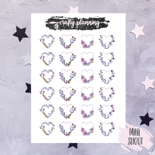 Floral Stickers, Floral Frame, Deco Sticker Sheet, Planner Stickers, Journal Stickers, Spring Stickers