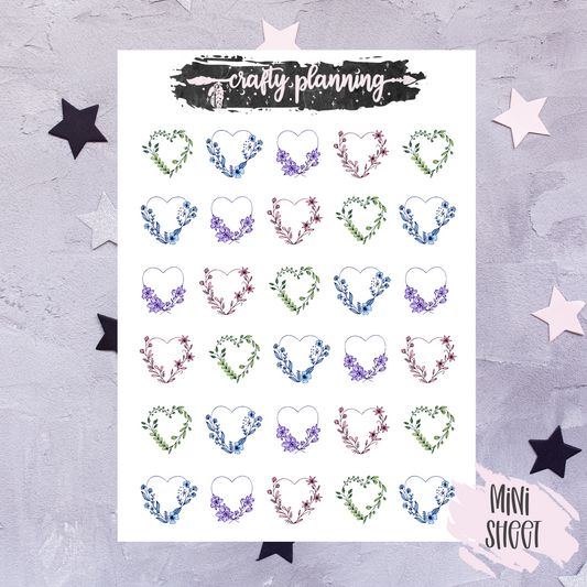 Floral Frame - Mini Sticker Sheet