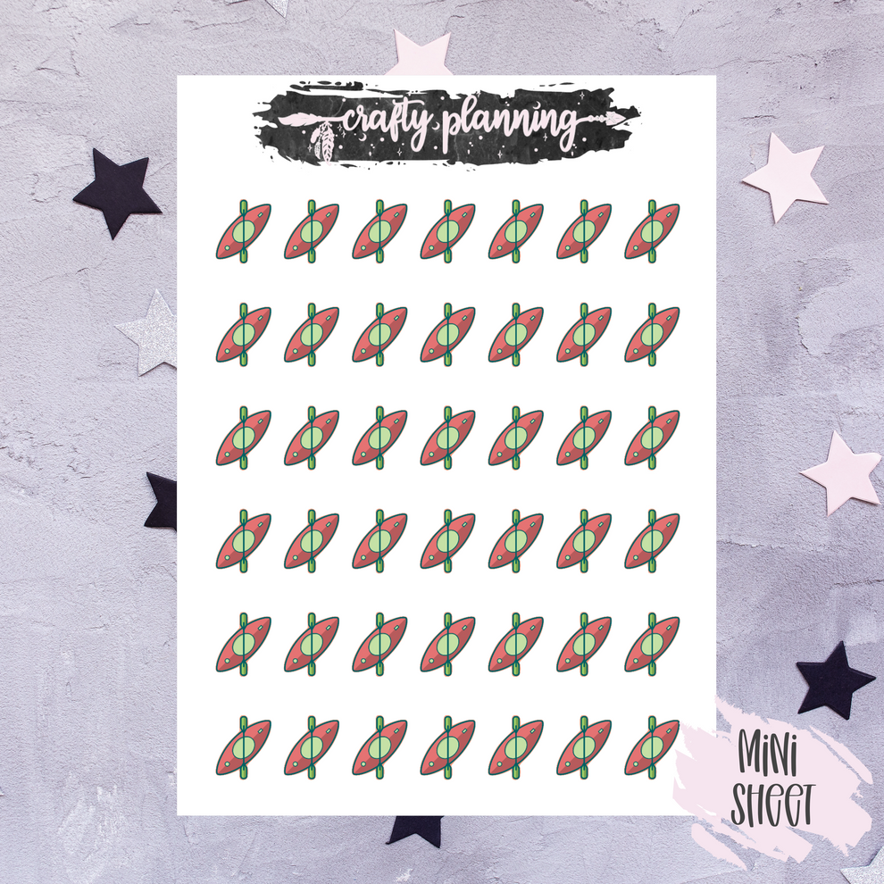 Kayaking Stickers, Canoe Stickers, Watersport Gifts, Planner Stickers