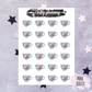 Vintage Floral Teacups - Mini Sticker Sheet