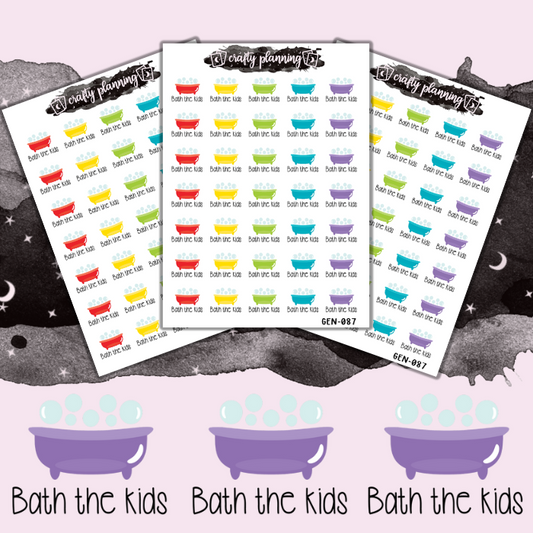Bath The Kids - Mini Sticker Sheet