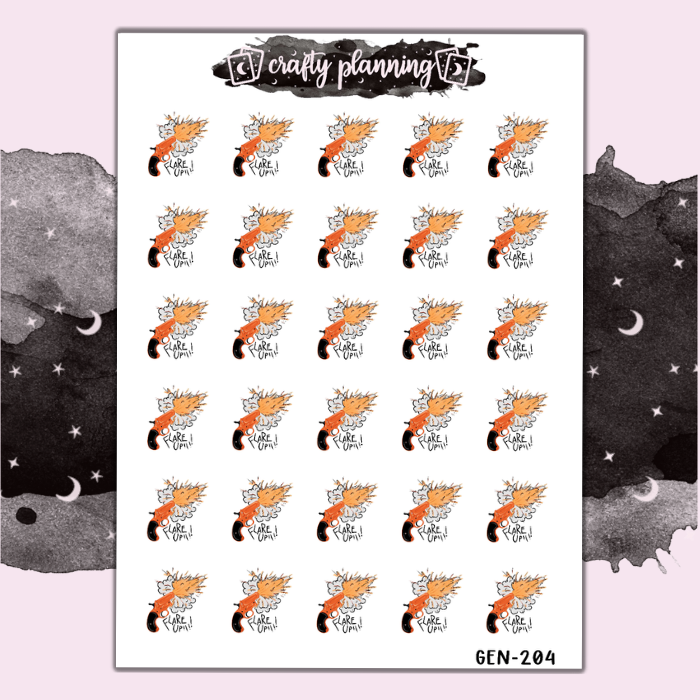 Flare Up - Mini Sticker Sheet