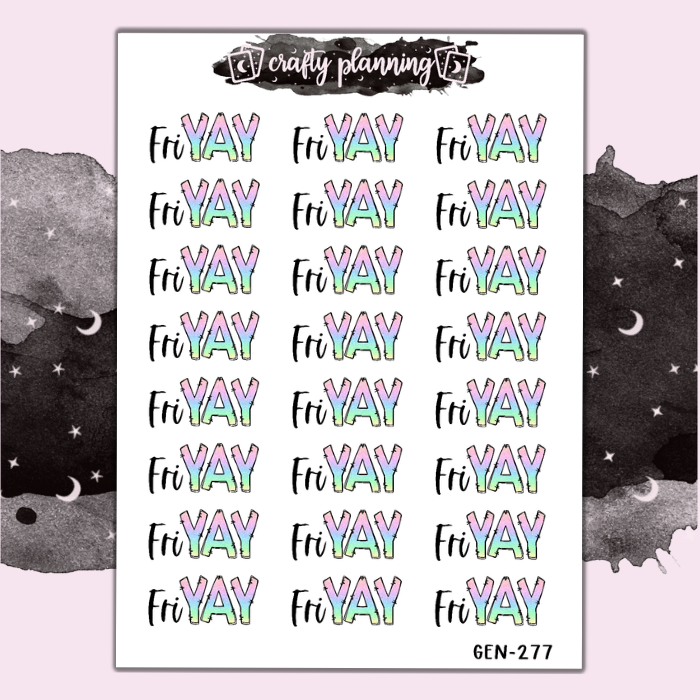 Fri-Yay - Mini Sticker Sheet