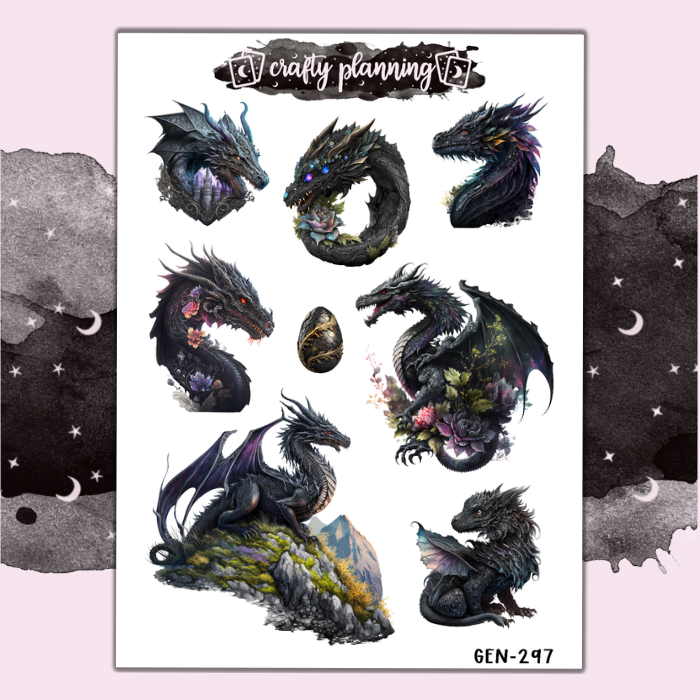 Dragons 1 - Mini & Large Deco Sheet