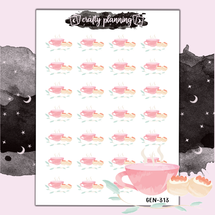 Tea & Scones - Mini Sticker Sheet