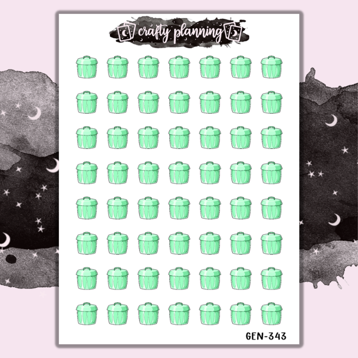 Green Bins - Mini Sticker Sheet