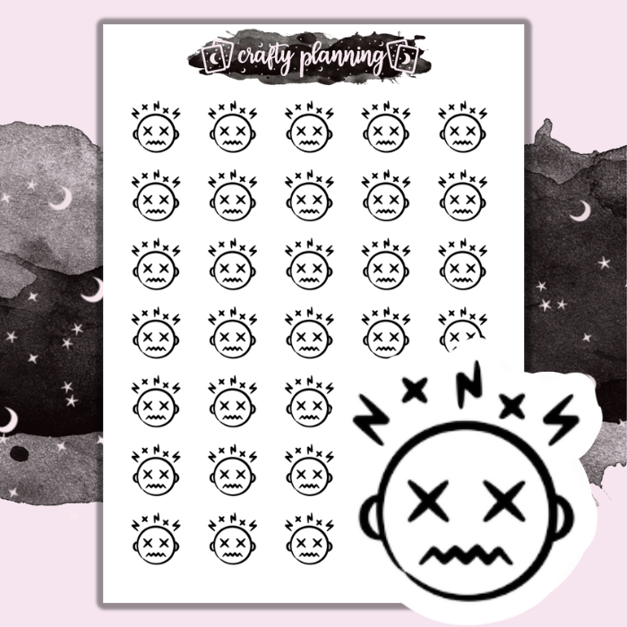 Anxiety/Headache - Mini Sticker Sheet