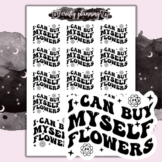 Buy Myself Flowers - Mini Sticker Sheet