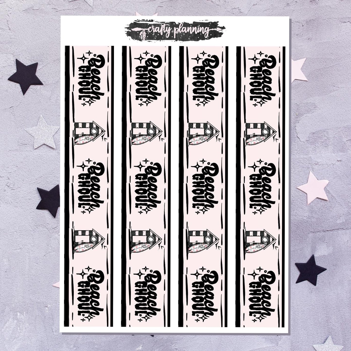 Summer Goth Large Washi - Large Sticker Sheet