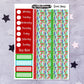 Green Xmas - A La Carte - Weekly Vertical Planner Kit