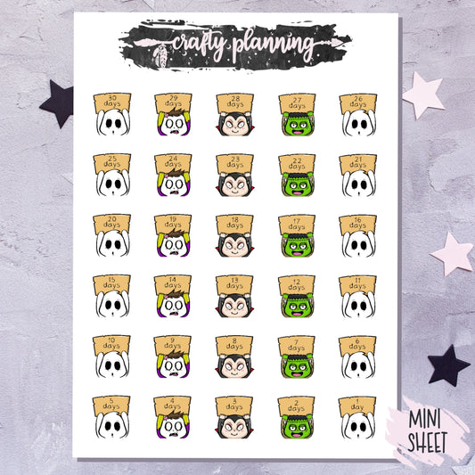 Halloween Countdown - Mini sticker sheet