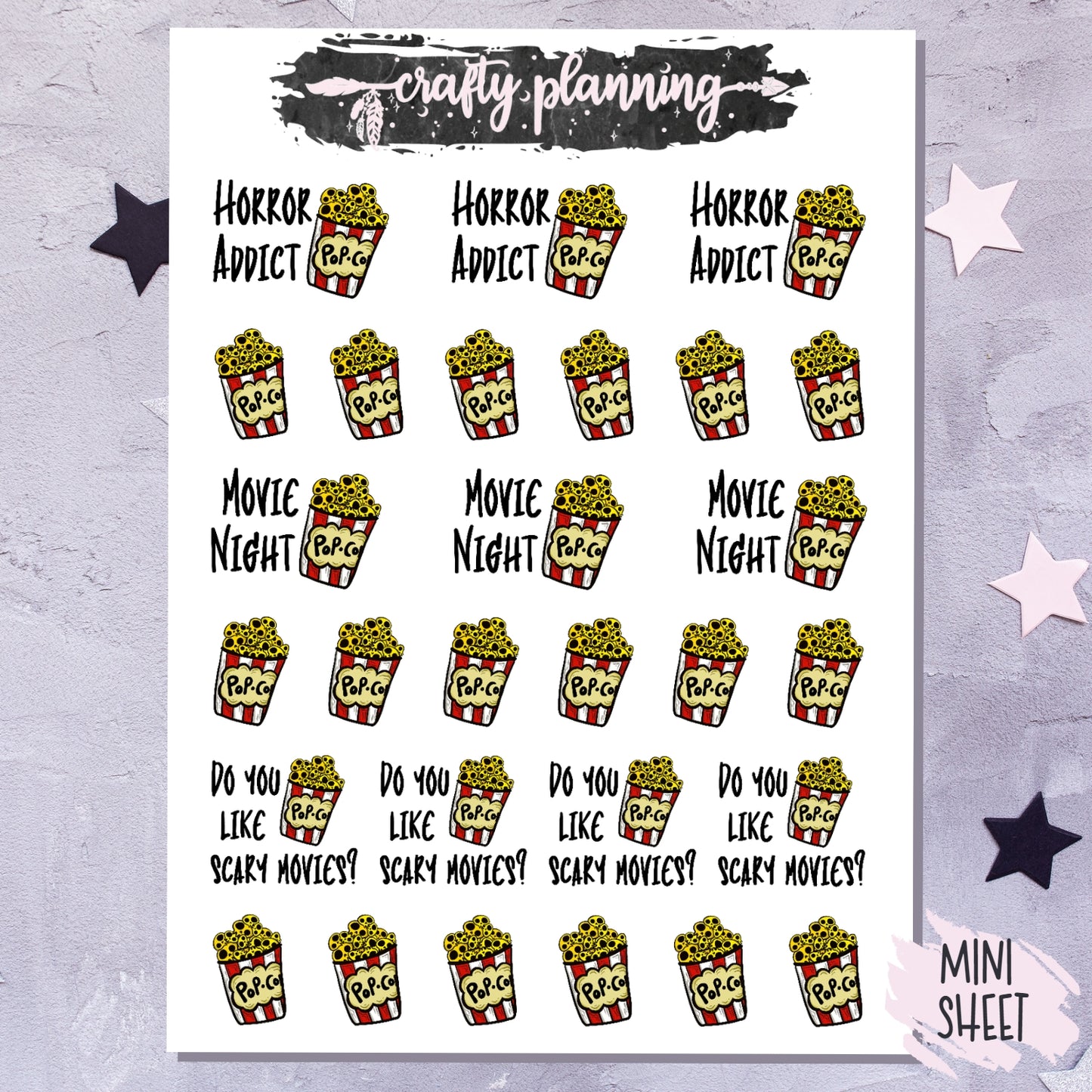 Movie Night - Mini Sticker Sheet