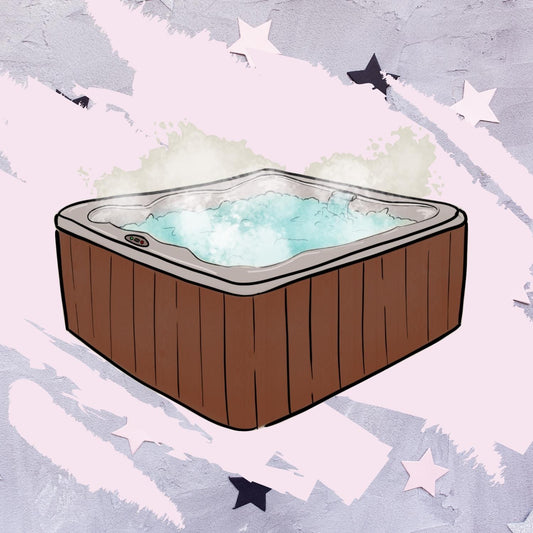 Hot Tubs - Hand Drawn - Mini Sticker Sheet