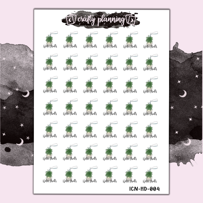 Water Plants - Hand drawn mini sticker sheet