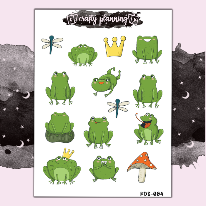 Frogs - Kids Mini Sticker Sheet