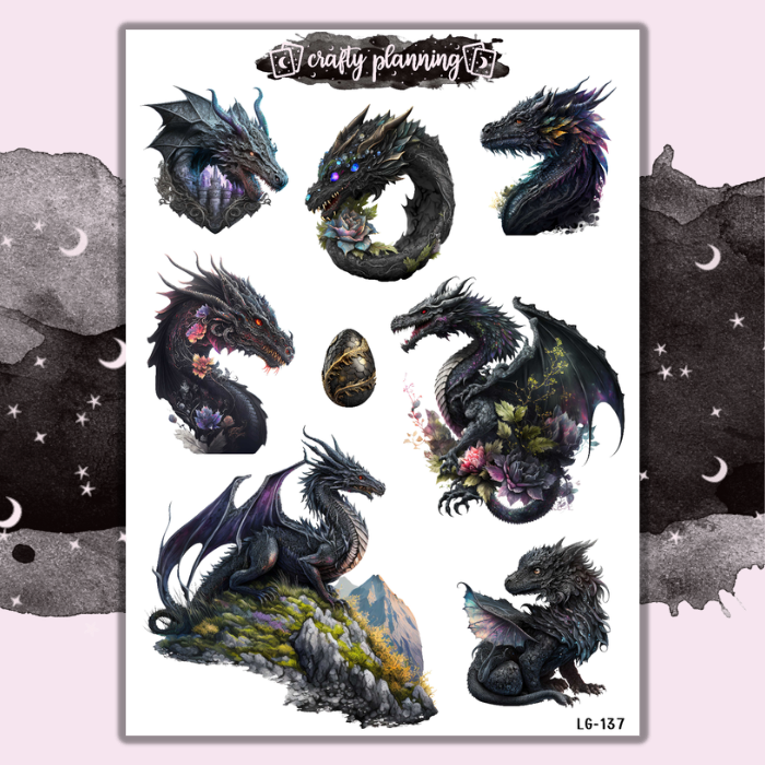 Dragons 1 - Mini & Large Deco Sheet