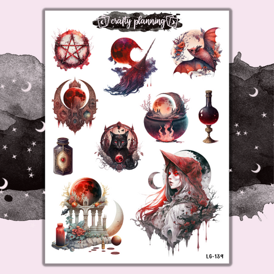 Blood Witch Deco - Mini & Large Deco Sheet