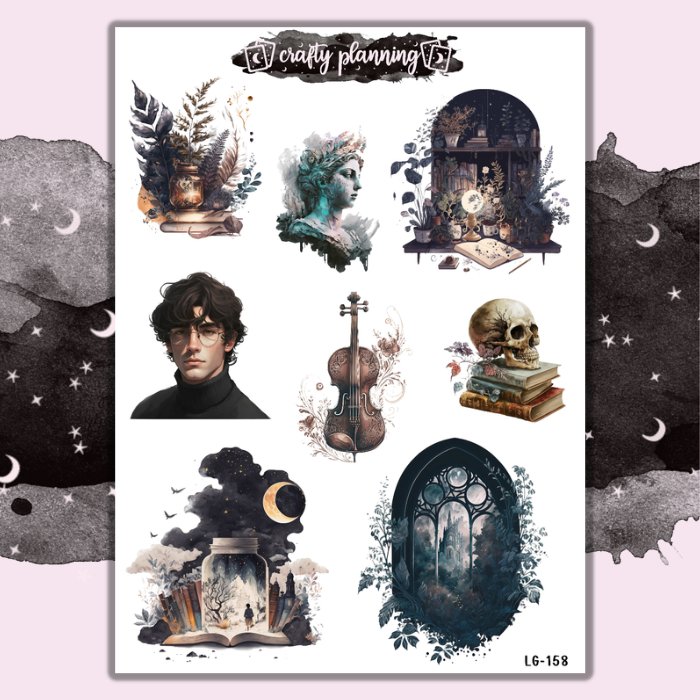 Dark Academia 1 - Large Sticker Sheet