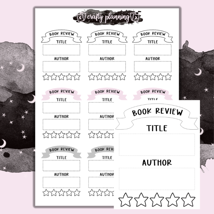 Book Review Stickers - Large Sticker Sheet