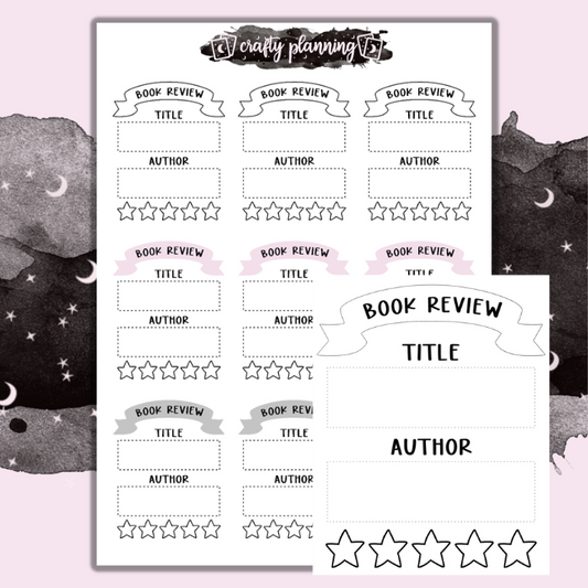 Book Review Stickers - Large Sticker Sheet