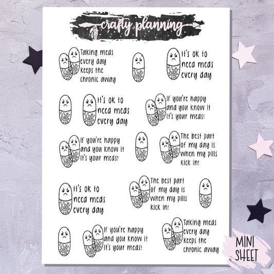 Medication Quotes - Mini Sticker Sheet