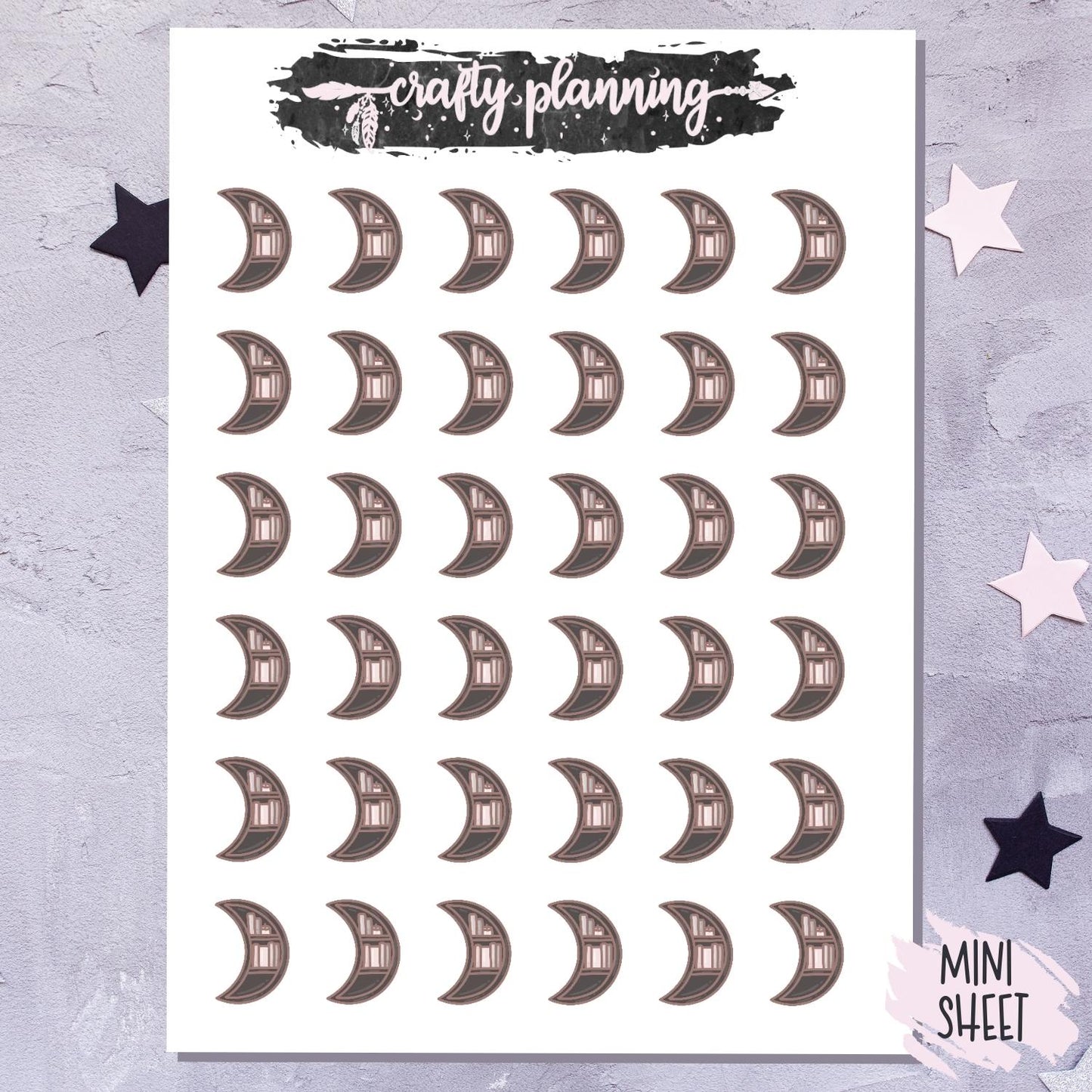 Moon Shelves - Mini Sticker Sheet
