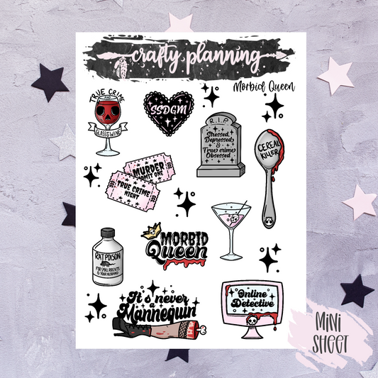 Morbid Queen - A La Carte - Weekly Vertical Planner Kit