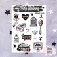 Morbid Queen - A La Carte - Weekly Vertical Planner Kit