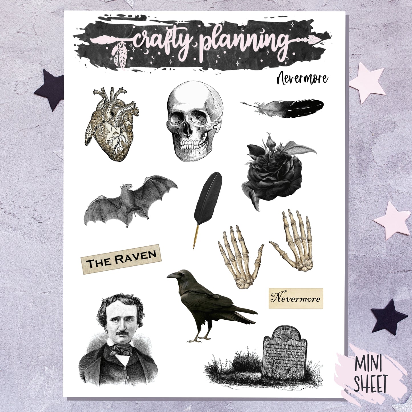 Nevermore - A La Carte - Weekly Vertical Planner Kit