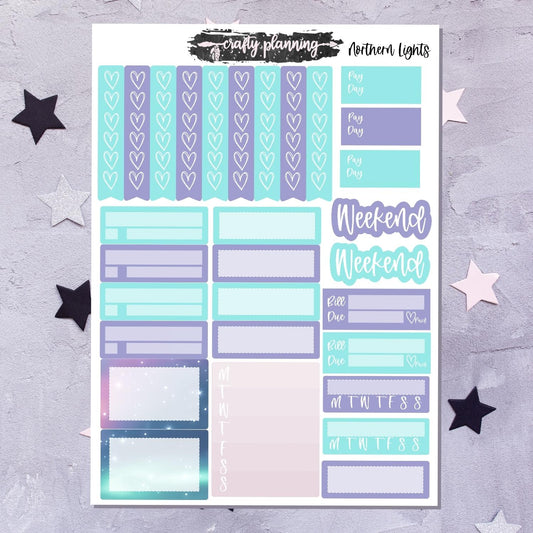 Northern Lights - A La Carte - Weekly Vertical Planner Kit