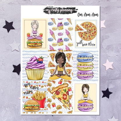 Om Nom Nom - A La Carte - Weekly Vertical Planner Kit