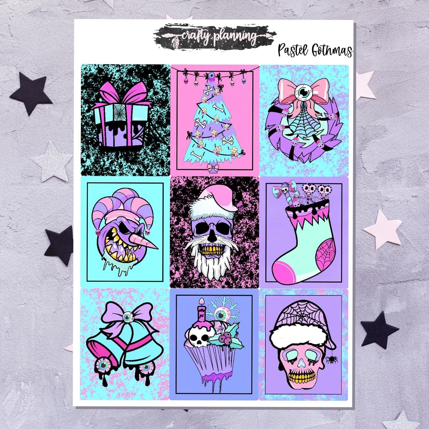 Pastel Gothmas - A La Carte - Weekly Vertical Planner Kit