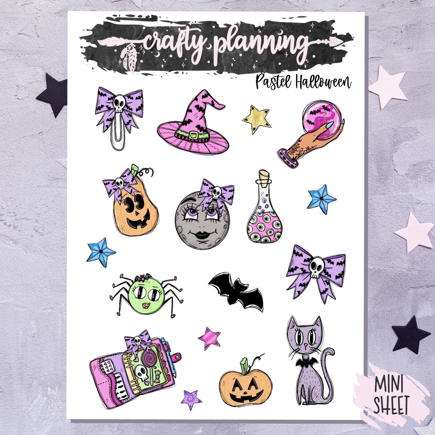 Pastel Halloween - A La Carte - Weekly Vertical Planner Kit