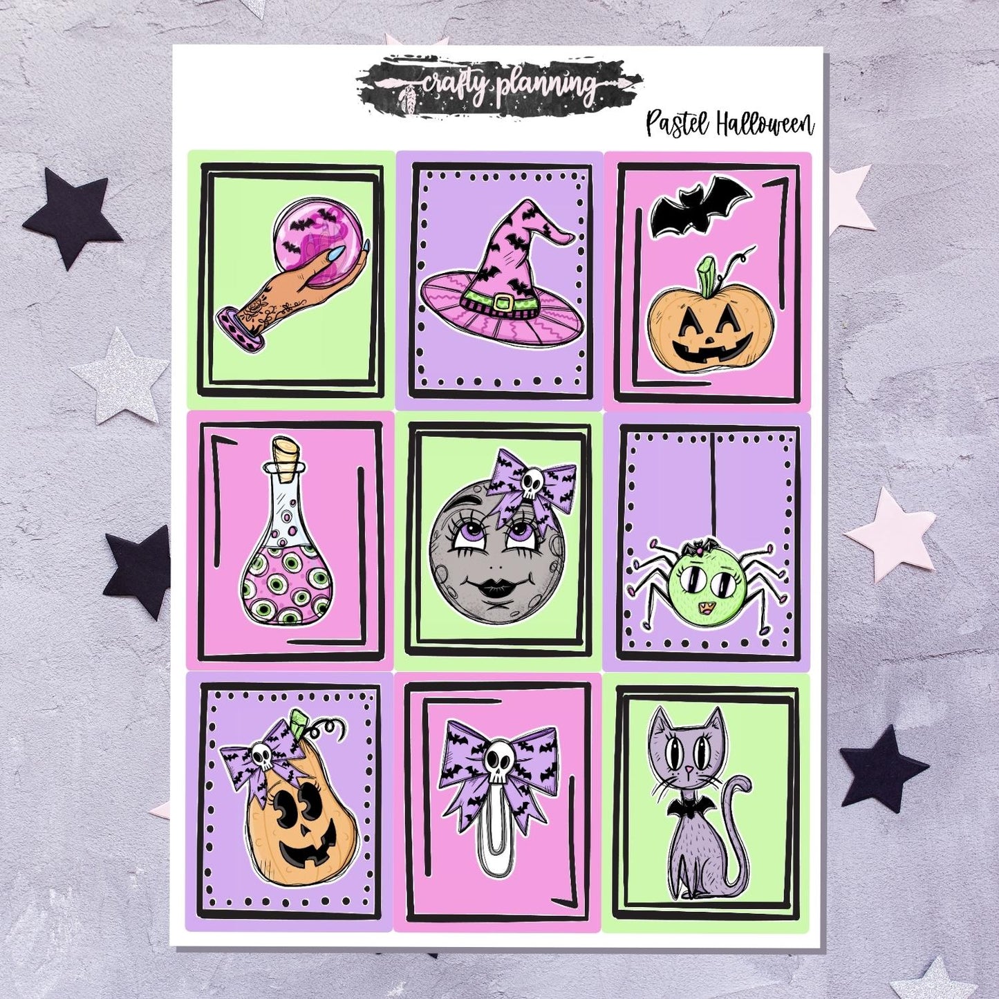 Pastel Halloween - A La Carte - Weekly Vertical Planner Kit