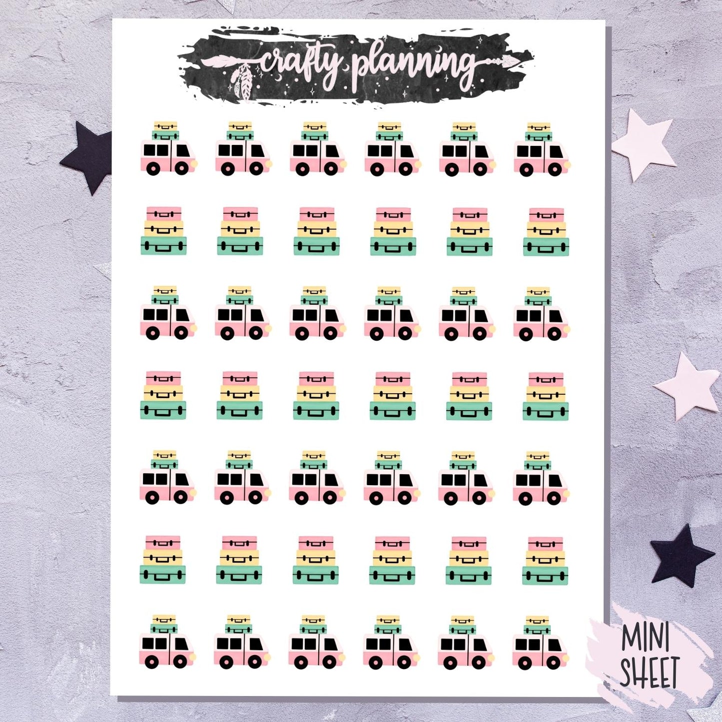 Pastel Road Trip - Mini Sticker Sheet