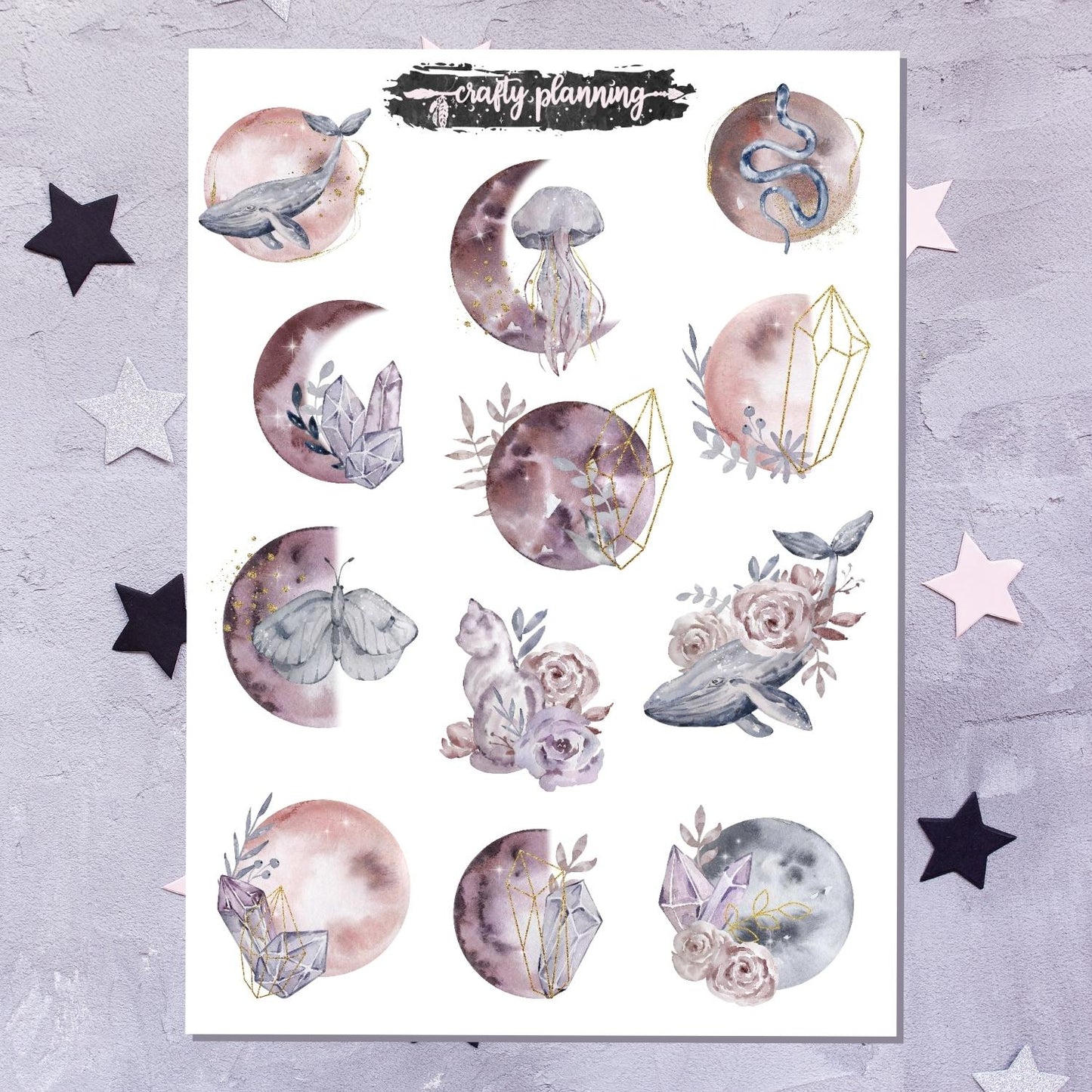 Pink Moon Deco - Sticker Sheets