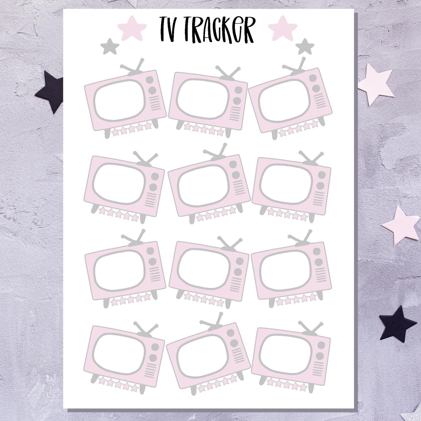 Pink TV Tracker - Full Page Sticker