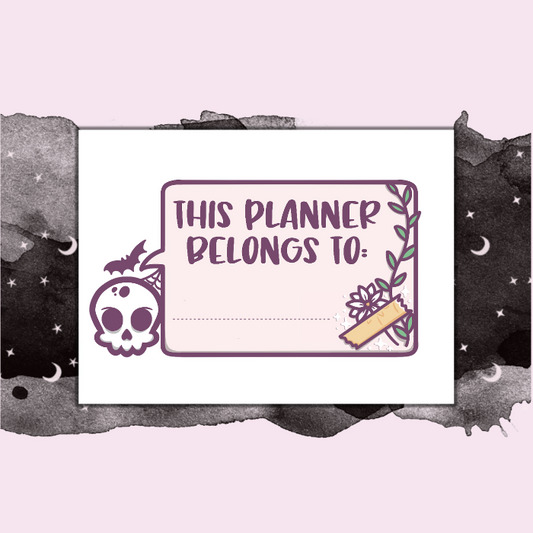 Planner Name Sticker