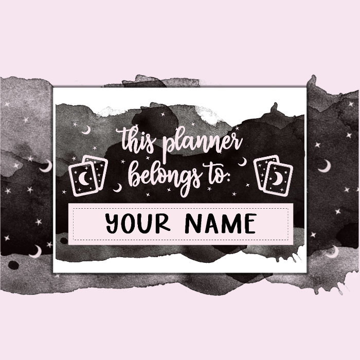Planner Name Sticker