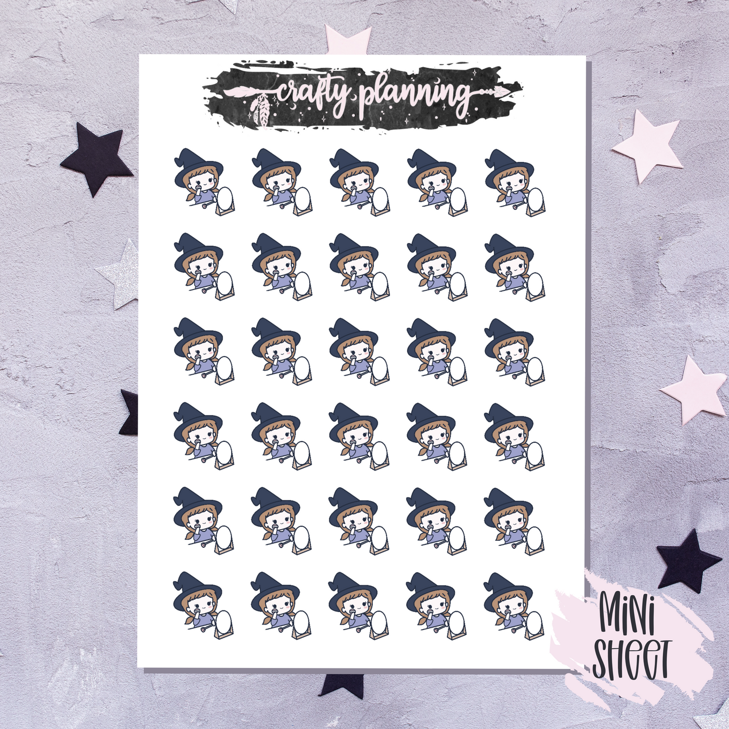 Make Up Stickers, Beauty Stickers, Self Care Stickers, Witch Stickers, Witchcraft Stickers, Witch Character, Planner Stickers, Queenie The Witch