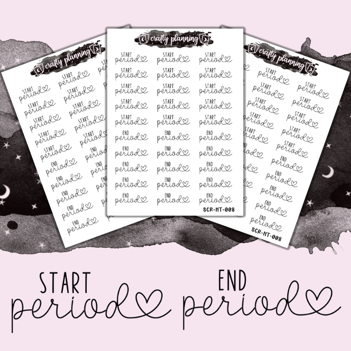 Start & End Period - Mini Sticker Sheet