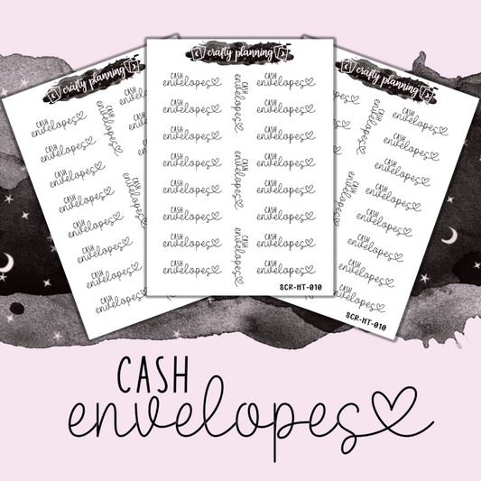 Cash Envelopes Script - Mini Sticker Sheet