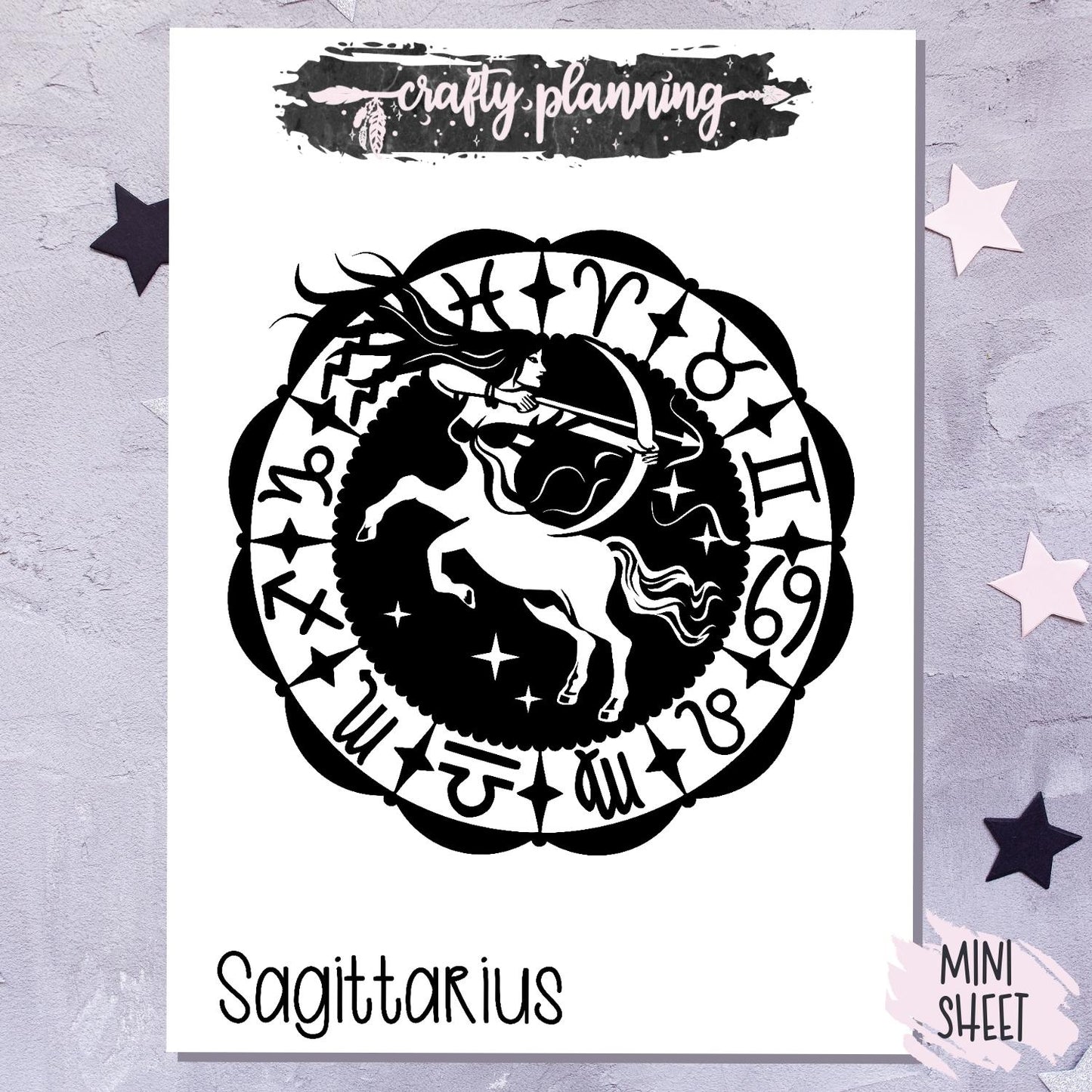 Sagittarius Zodiac - Single Large Sticker