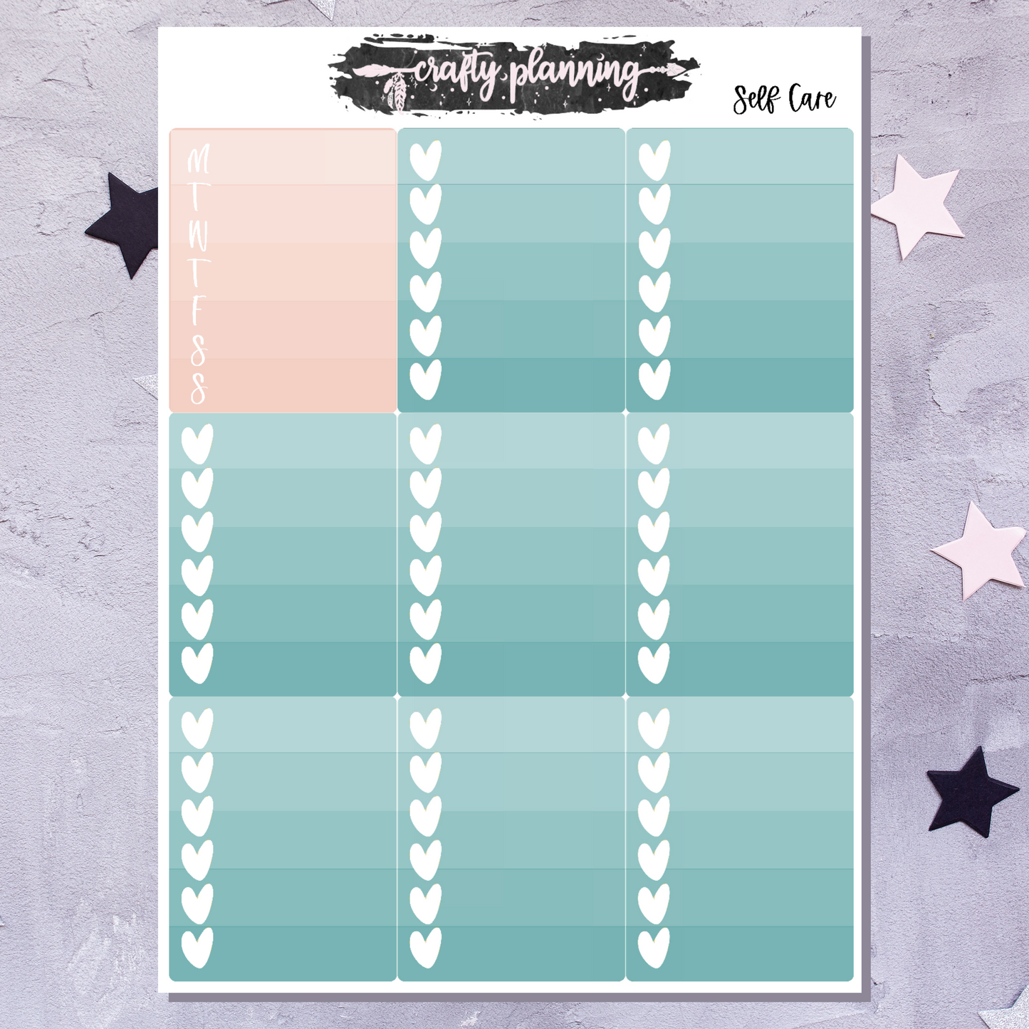 Self Care - A La Carte - Weekly Vertical Planner Kit