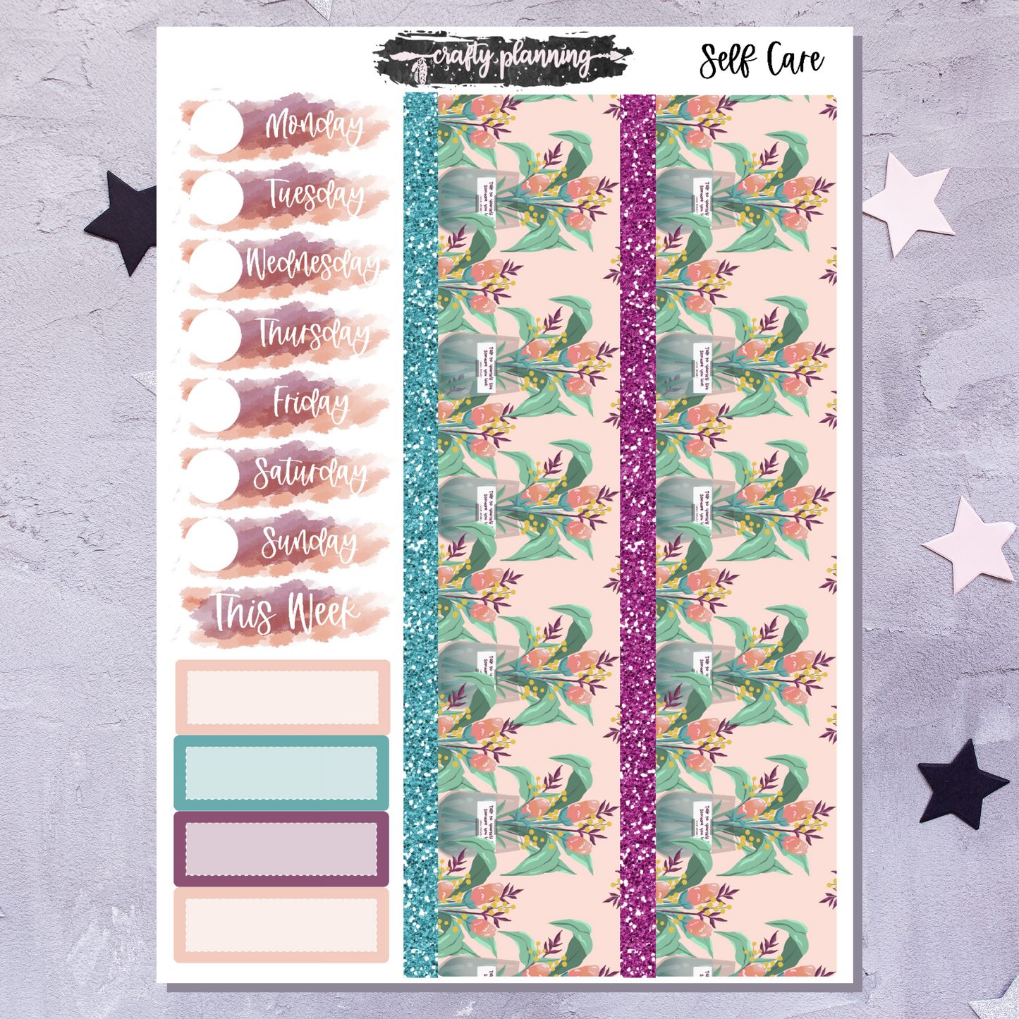 Self Care - A La Carte - Weekly Vertical Planner Kit